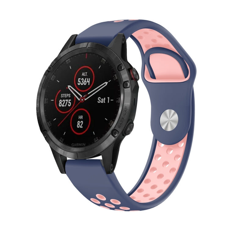 22mm Sports Breathable Silicone Watch Band, For Garmin Fenix 5 Plus, For Garmin Quatix 5, For Garmin Quatix 5 Sapphire, For Garmin Forerunner 955