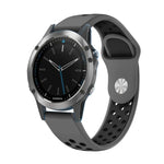 22mm Sports Breathable Silicone Watch Band, For Garmin Fenix 5 Plus, For Garmin Quatix 5, For Garmin Quatix 5 Sapphire, For Garmin Forerunner 955