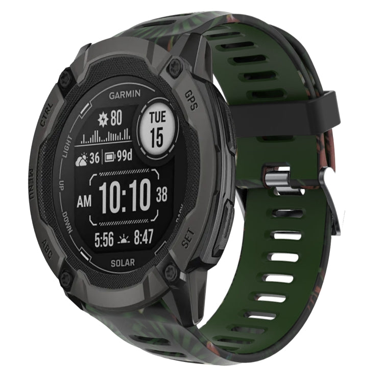 26mm Camouflage Printed Silicone Watch Band, For Garmin Instinct 2X Solar, For Garmin D2 Delta PX, For Garmin Tactix 7 Pro, For Garmin Tactix 7, For Garmin Fenix 7X, For Garmin Fenix 7X Solar, For Garmin Tactix Delta, For Garmin Enduro 2