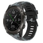 26mm Camouflage Printed Silicone Watch Band, For Garmin Instinct 2X Solar, For Garmin D2 Delta PX, For Garmin Tactix 7 Pro, For Garmin Tactix 7, For Garmin Fenix 7X, For Garmin Fenix 7X Solar, For Garmin Tactix Delta, For Garmin Enduro 2