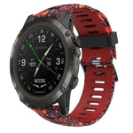 26mm Camouflage Printed Silicone Watch Band, For Garmin Instinct 2X Solar, For Garmin D2 Delta PX, For Garmin Tactix 7 Pro, For Garmin Tactix 7, For Garmin Fenix 7X, For Garmin Fenix 7X Solar, For Garmin Tactix Delta, For Garmin Enduro 2