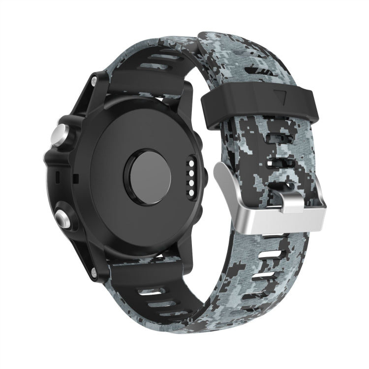 26mm Camouflage Printed Silicone Watch Band, For Garmin Fenix 3 Sapphire, For Garmin Descent MK 1, For Garmin Descent MK 2, For Garmin Descent MK 2i