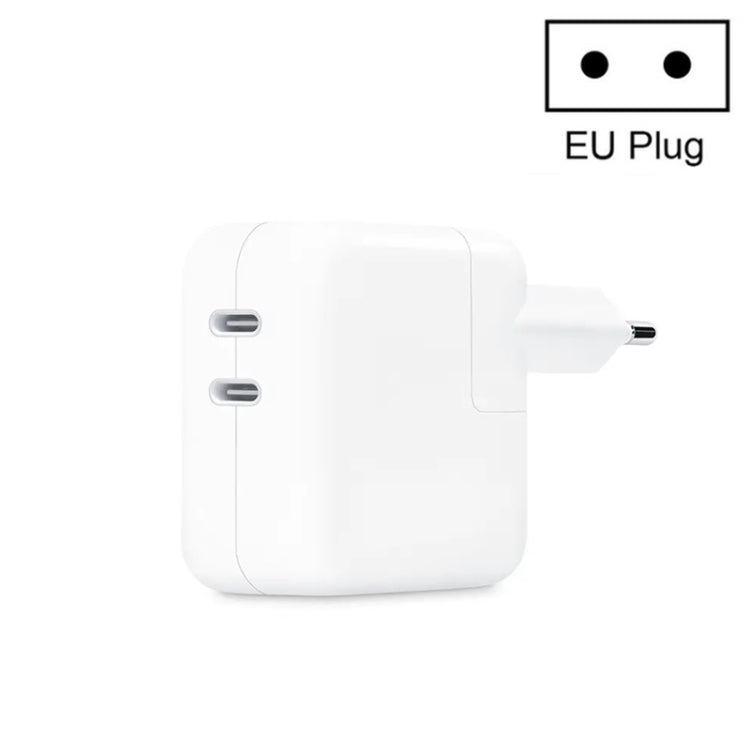 Chargeur double port 35W PD3.0 USB-C / Type-C pour séries iPhone / iPad, prise US, prise EU