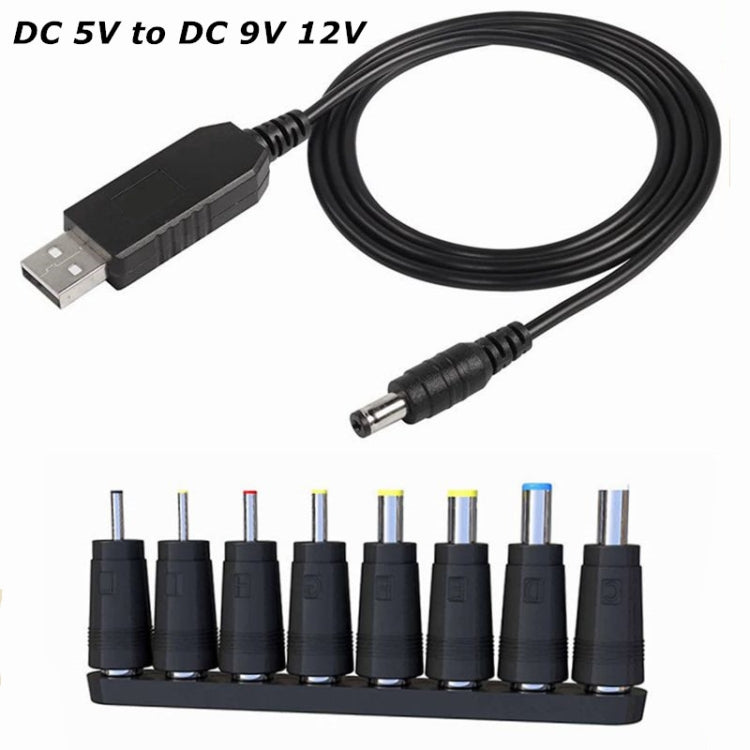 Câble convertisseur de tension USB DC 5V vers DC 9V 12V avec transformateur élévateur 1A et régulateur de puissance avec affichage LED, DC 5V vers DC 9V 12V
