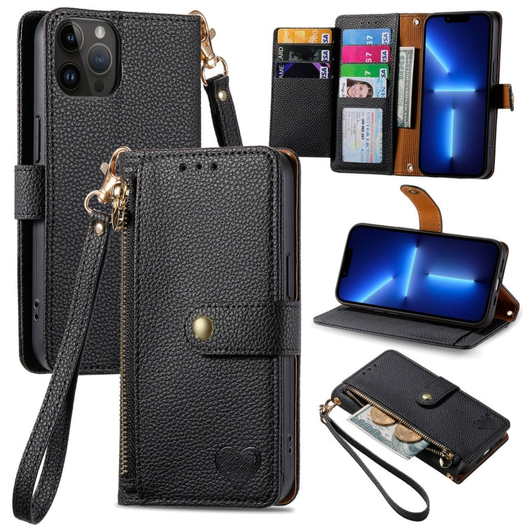 Coque de téléphone en cuir avec fermeture éclair et dragonne, pour iPhone 14 Pro Max, pour iPhone 7 / 8 / SE 2022, pour iPhone 13 Pro Max, pour iPhone 13 Pro, pour iPhone 13, pour iPhone 13 mini, pour iPhone 12 mini, pour iPhone 12 / 12 Pro