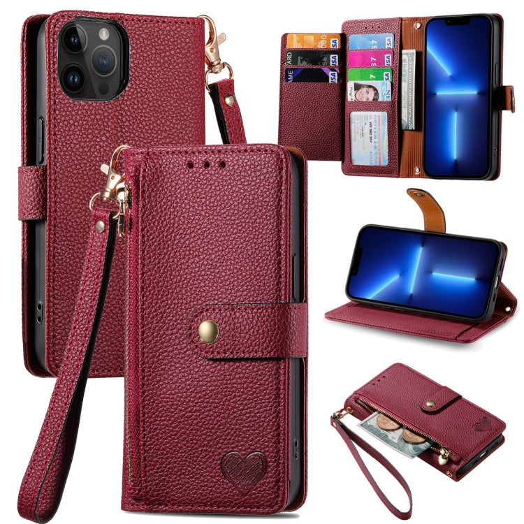 Coque de téléphone en cuir avec fermeture éclair et dragonne, pour iPhone 14 Pro Max, pour iPhone 7 / 8 / SE 2022, pour iPhone 13 Pro Max, pour iPhone 13 Pro, pour iPhone 13, pour iPhone 13 mini, pour iPhone 12 mini, pour iPhone 12 / 12 Pro