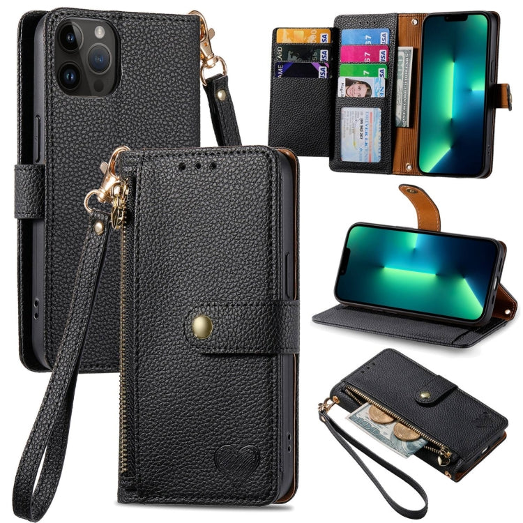 Coque de téléphone en cuir avec fermeture éclair et dragonne, pour iPhone 14 Pro Max, pour iPhone 7 / 8 / SE 2022, pour iPhone 13 Pro Max, pour iPhone 13 Pro, pour iPhone 13, pour iPhone 13 mini, pour iPhone 12 mini, pour iPhone 12 / 12 Pro