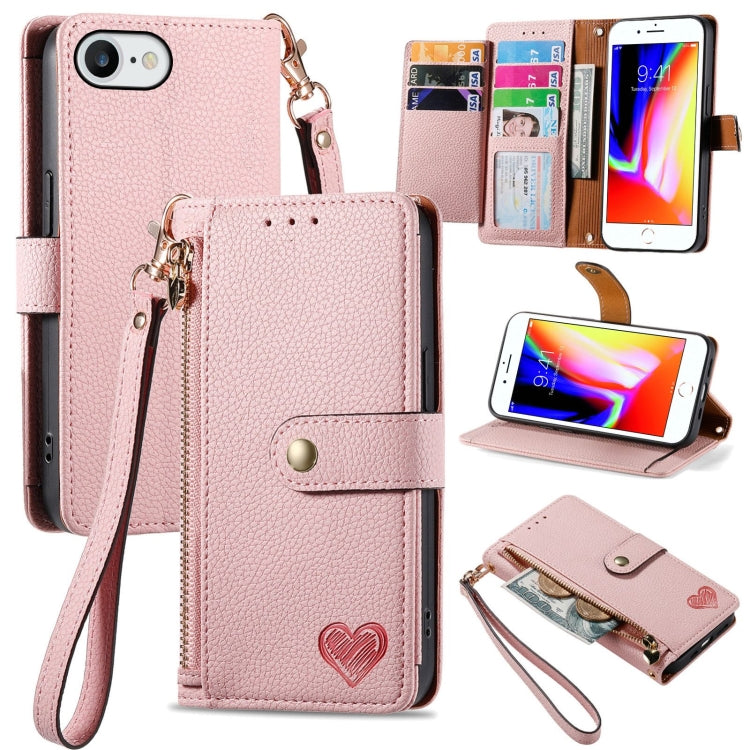 Coque de téléphone en cuir avec fermeture éclair et dragonne, pour iPhone 14 Pro Max, pour iPhone 7 / 8 / SE 2022, pour iPhone 13 Pro Max, pour iPhone 13 Pro, pour iPhone 13, pour iPhone 13 mini, pour iPhone 12 mini, pour iPhone 12 / 12 Pro