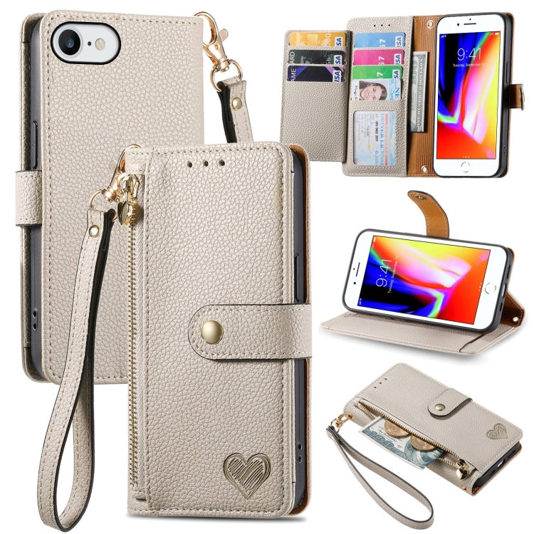 Coque de téléphone en cuir avec fermeture éclair et dragonne, pour iPhone 14 Pro Max, pour iPhone 7 / 8 / SE 2022, pour iPhone 13 Pro Max, pour iPhone 13 Pro, pour iPhone 13, pour iPhone 13 mini, pour iPhone 12 mini, pour iPhone 12 / 12 Pro