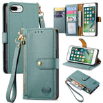 Étui de téléphone en cuir avec lanière à fermeture éclair Love, Pour iPhone 12 Pro Max, Pour iPhone 11 Pro Max, Pour iPhone 11, Pour iPhone 11 Pro, Pour iPhone X / XS, Pour iPhone XR, Pour iPhone XS Max, Pour iPhone 7 Plus / 8 Plus
