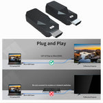 Extendeur HDMI 50m audio vidéo 1080P via câble Ethernet Cat5 Cat6, transmission sans perte, adaptateur d'extension HDMI longue distance