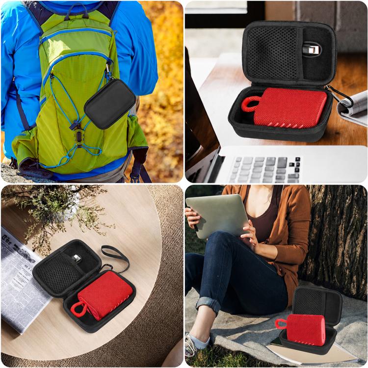 Sac de protection rigide EVA de voyage extérieur pour enceinte JBL GO3, boîte de rangement portable avec sangle de main
