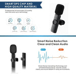 Microphone cravate sans fil pour téléphone Android et ordinateur avec récepteur USB-C / Type-C, un par un, un par deux