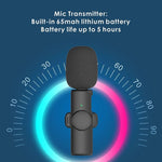 Microphone cravate sans fil pour téléphone Android et ordinateur avec récepteur USB-C / Type-C, un par un, un par deux