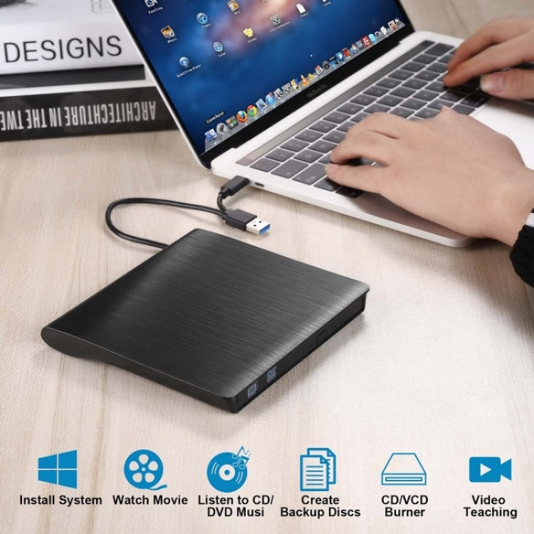 Lecteur CD portable externe USB 3.0 pour ordinateur portable et bureau, graveur CD-RW, BT638