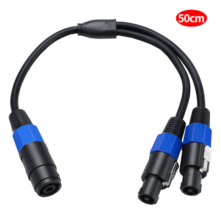 Câble adaptateur audio JUNSUNMAY Speakon femelle vers Speakon mâle 2 en 1, longueur : 50cm