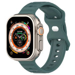 Bracelet de montre en silicone texturé à pois à boucle inversée, pour Apple Watch 38 mm