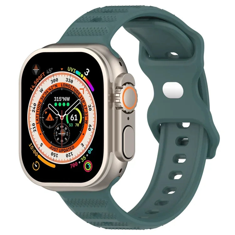 Bracelet de montre en silicone texturé à pois à boucle inversée, pour Apple Watch 38 mm
