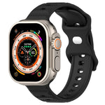Bracelet de montre en silicone texturé à pois à boucle inversée, pour Apple Watch 38 mm