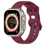 Bracelet de montre en silicone texturé à pois à boucle inversée, pour Apple Watch 38 mm