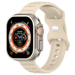 Bracelet de montre en silicone texturé à pois à boucle inversée, pour Apple Watch 38 mm
