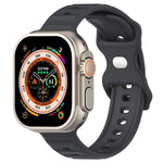 Bracelet de montre en silicone texturé à pois à boucle inversée, pour Apple Watch 38 mm