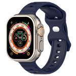 Bracelet de montre en silicone texturé à pois à boucle inversée, pour Apple Watch 38 mm