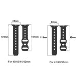 Bracelet de montre en silicone texturé à pois à boucle inversée, pour Apple Watch 38 mm