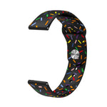 Bracelet de montre en silicone à boucle avec points arc-en-ciel sportifs, pour Samsung Galaxy Watch 4 40mm / 44mm, pour Samsung Galaxy Watch 4 Classic 42mm / 46mm