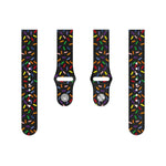 Bracelet de montre en silicone à boucle avec points arc-en-ciel sportifs, pour Samsung Galaxy Watch 4 40mm / 44mm, pour Samsung Galaxy Watch 4 Classic 42mm / 46mm