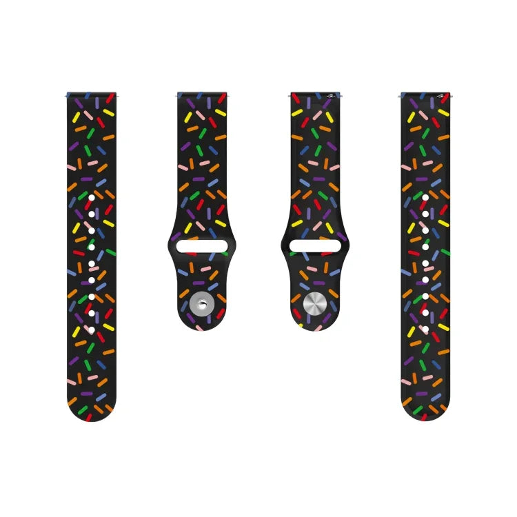 Bracelet de montre en silicone à boucle avec points arc-en-ciel sportifs, pour Samsung Galaxy Watch 4 40mm / 44mm, pour Samsung Galaxy Watch 4 Classic 42mm / 46mm