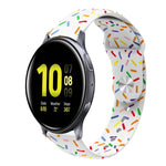 Bracelet de montre en silicone à boucle avec points arc-en-ciel sportifs, pour Samsung Galaxy Watch 4 40mm / 44mm, pour Samsung Galaxy Watch 4 Classic 42mm / 46mm