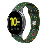 Bracelet de montre en silicone à boucle avec points arc-en-ciel sportifs, pour Samsung Galaxy Watch 4 40mm / 44mm, pour Samsung Galaxy Watch 4 Classic 42mm / 46mm