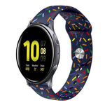 Bracelet de montre en silicone à boucle avec points arc-en-ciel sportifs, pour Samsung Galaxy Watch 4 40mm / 44mm, pour Samsung Galaxy Watch 4 Classic 42mm / 46mm