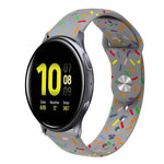 Bracelet de montre en silicone à boucle avec points arc-en-ciel sportifs, pour Samsung Galaxy Watch 4 40mm / 44mm, pour Samsung Galaxy Watch 4 Classic 42mm / 46mm