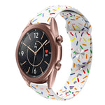 Bracelet de montre en silicone à boucle avec points arc-en-ciel sportifs, pour Samsung Galaxy Watch 4 40mm / 44mm, pour Samsung Galaxy Watch 4 Classic 42mm / 46mm