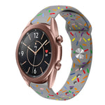 Bracelet de montre en silicone à boucle avec points arc-en-ciel sportifs, pour Samsung Galaxy Watch 4 40mm / 44mm, pour Samsung Galaxy Watch 4 Classic 42mm / 46mm