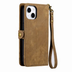 Étui de téléphone en cuir avec boucle latérale et portefeuille zippé géométrique, pour iPhone 11, pour iPhone 11 Pro, pour iPhone X / XS, pour iPhone XR, pour iPhone XS Max, pour iPhone 7 Plus / 8 Plus, pour iPhone 6 Plus / 6s Plus, pour iPhone 6 / 6s