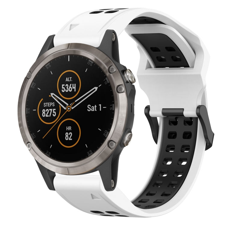 Two Color Reverse Buckle 26mm Silicone Watch Band, For Garmin Fenix 5X Plus, For Garmin Fenix 6X, For Garmin D2 Delta PX