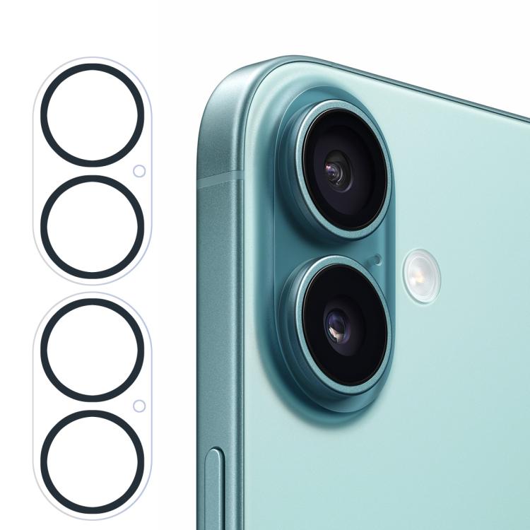 2pcs ENKAY Hat-Prince 9H Rear Camera Lens Tempered Glass Film, For iPhone 17 Pro Max, For iPhone 17 Pro, For iPhone 17, For iPhone Air, For iPhone 16 Pro / 16 Pro Max, For iPhone 16 / 16 Plus, For iPhone 15 Pro / 15 Pro Max, For iPhone 15 / 15 Plus