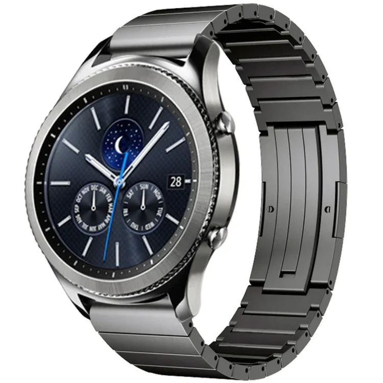 Bracelet de montre en alliage de titane à maillons, pour Samsung Galaxy Watch 3 45 mm, pour Samsung Gear S3 Classic, pour Samsung Gear S3 Frontier, pour Samsung Galaxy Watch 46 mm, pour Samsung Galaxy Watch 42 mm