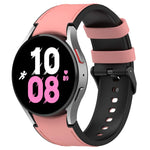 Bracelet de montre en cuir de silicone noir avec boucle, pour Samsung Galaxy Watch 6 Classic, pour Samsung Galaxy Watch 6