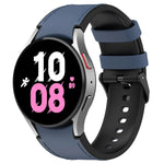Bracelet de montre en cuir de silicone noir avec boucle, pour Samsung Galaxy Watch 6 Classic, pour Samsung Galaxy Watch 6