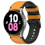 Bracelet de montre en cuir de silicone noir avec boucle, pour Samsung Galaxy Watch 6 Classic, pour Samsung Galaxy Watch 6