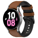 Bracelet de montre en cuir de silicone noir avec boucle, pour Samsung Galaxy Watch 6 Classic, pour Samsung Galaxy Watch 6