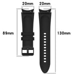 Bracelet de montre en cuir de silicone noir avec boucle, pour Samsung Galaxy Watch 6 Classic, pour Samsung Galaxy Watch 6