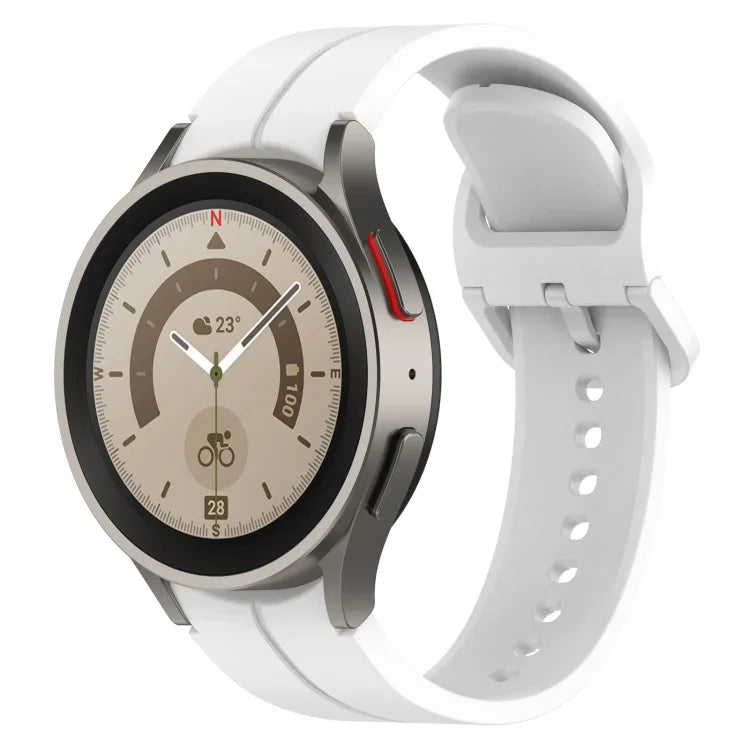 Bracelet de Montre en Silicone à Boucle Rainurée Couleur, Pour Samsung Galaxy Watch 6 / 6 Classic