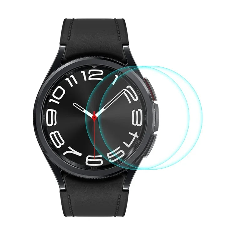 2pcs Film protecteur d'écran en verre trempé 0,2mm 9H ENKAY pour montre, pour Samsung Galaxy Watch Ultra 47mm / Ultra 2025, pour Samsung Galaxy Watch8 44mm, pour Samsung Galaxy Watch8 40mm, pour Samsung Galaxy Watch6 Classic / Ultra 47mm