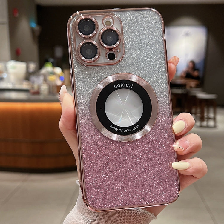 Coque de téléphone en TPU avec placage électrolytique à paillettes dégradées MagSafe, Pour iPhone 17e / 16e, Pour iPhone 17 Pro Max, Pour iPhone 17 Pro, Pour iPhone 17, Pour iPhone Air, Pour iPhone 16 Pro Max