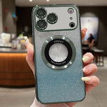 Coque de téléphone en TPU avec placage électrolytique à paillettes dégradées MagSafe, Pour iPhone 17e / 16e, Pour iPhone 17 Pro Max, Pour iPhone 17 Pro, Pour iPhone 17, Pour iPhone Air, Pour iPhone 16 Pro Max